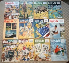 Vintage Boys' Life Magazine Lot – 1959 Complete - Boy Scouts BSA Scouting picture