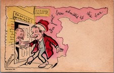 1906 JEDERER Humorous Saloon Bar Cartoon Postcard - 'Admitted to the Bar' picture