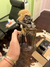 Vintage Wooden Hawaiian Drummer statue for desk picture