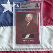 John Adams Handwritten Word Removed From a Beckett Autograph Document Signed picture