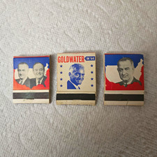 1964 LBJ FOR THE USA Matchbook Paperboard Lyndon Johnson Campaign Politics US picture