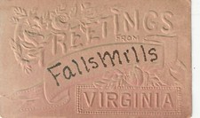 Falls Mills VA   Greetings From Falls Mills Virginia      Glitte Applied Words picture