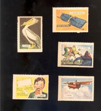 Vintage 1945 Kellogg's All-Wheat Trading Cards Lot of 5 Canada picture