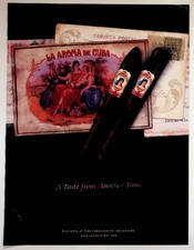 La Aroma de Cuba Cigar Print Ad Ashton Vintage Style Cuban Ephemera Art picture