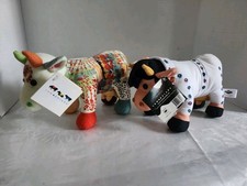 Westland Cow Parade Pair 2001 & 2002 Lady Belle &Rock-n-Roll w/ Tags 7506 & 7512 picture