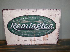 REMINGTON RUGGED DURABLE DEPENDABLE   12 x 8 inch Metal Sign picture