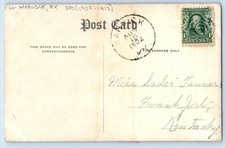 1907 Edwardian Pretty Woman Curly Long Hair Warwick KY DPO (1902-1912) Postcard picture