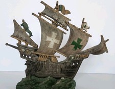 Antique 20s Maritime Spanish Revival Galleon Ship Lamp Art Deco REWIRED picture