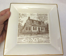 VTG The Hip Roof House Haddonfield, New Jersey 1966 Small Tray 7X7