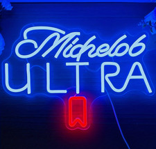 16''x16'' Michelob Ultra Ribbon Beer Vivid LED Neon Sign With Dimmer USB Powered picture