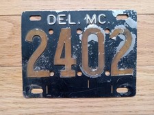 1960s Delaware MOTORCYCLE License Plate picture