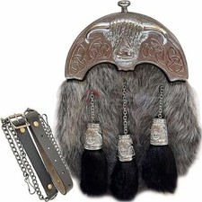 Scottish Kilt Full Dress Sporran Buffalo Cantel Sporran Antique Unique Buffalo.4 picture