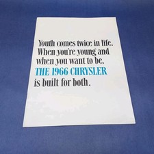 Vintage 1966 Chrysler Car Auto Dealer Brochure picture