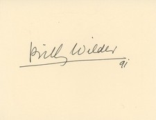 Billy Wilder-Vintage Signed Card picture