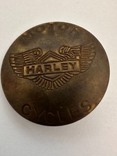 Vintage Brass Harley Davidson Motor Cycles Wings Pin - RARE - Used picture