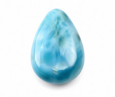 Lovely Natural Dominican Sky Blue Larimar Polished Stone 21mm picture