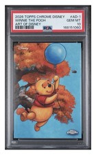 2026 TOPPS CHROME DISNEY ART OF DISNEY #AD-1 WINNIE THE POOH PSA 10 picture