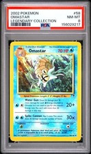 2002 POKEMON LEGENDARY COLLECTION #58 OMASTAR LEGENDARY COLLECTION PSA 8 picture