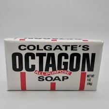 Colgate’s Octagon All-Purpose Laundry Soap Bar 7oz Sealed VTG Household Cleaner picture