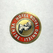 Vintage DANIELI ROYAL EXCELSIOR HOTEL Decal Venezia, Italy picture