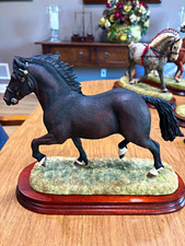 Border Fine Arts Welsh Cob Stallion Horse Figurine Sculpture on Base Scotland picture