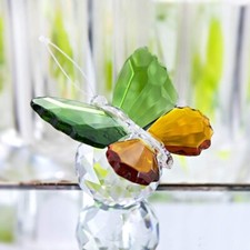 H&D Crystal Butterfly Collectible Present, Handmade Art Glass Animal 2.9*2.1in picture