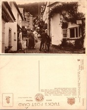 Raphael Tuck Clovelly High Street Postcard Vintage Sepia Real Photo Unposted picture
