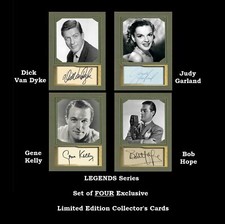 LEGENDS Memorabilia Judy Garland, Dick Van Dyke, Gene Kelly, Bob Hope Art Cards picture