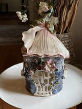 Rare Vintage 2001 Blue Sky Fairy Blossom House Tealight Heather Goldminc pristi picture