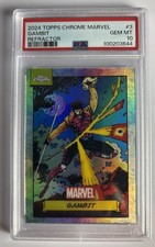 2024 Topps Chrome Marvel Gambit Refractor PSA 10 MINT #3 picture