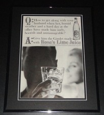 1959 Rose's Lime Juice 11x14 Framed ORIGINAL Vintage Advertisement picture