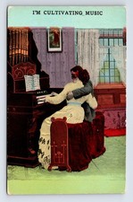 I'm Cultivating Music Romance Lovers Piano Holmfirth Bamforth Postcard picture