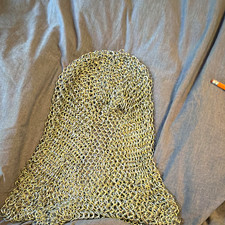 Medieval Chain Mail Neck Guard Silver Reproduction Decorative Costume Armor picture