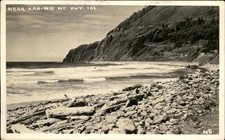 OR Coastal Cliffs MB c1950s-60s Real Photo Vintage Postcard picture