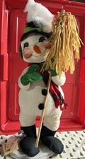 Vintage 1995 Annalee Christmas Snowman Doll 18