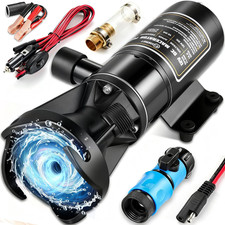 RV Macerator Pump 12V, 12 GPM Portable RV Sewer Pump with 10 FT Lift, Self-Primi picture