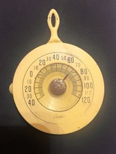 Mini Skillet Thermometer Wall Vintage Cooper Co. Pequabuck, Conn. 1950s Metal picture