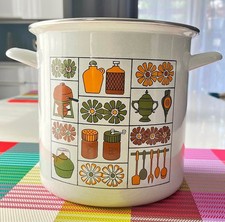 Vintage 70's GHC Cookware Group Enamel steamer POT MCM picture