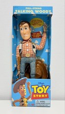Vintage 1995 Toy Story Thinkway Woody Buzz Talking Doll Set In Box USA picture
