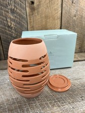 PartyLite Terra Cotta Large 9” Beehive Candle Holder with Base NIB picture