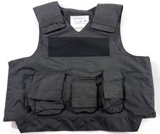 LARGE P.B. R20D TACTICAL BODY ARMOR CARRIER OUTER SHELL R20-D CARRIER BLACK 48+ picture