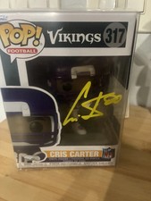 Funko Pop NFL Vikings Cris Carter #317 Signed -with protector-2-6-9 picture