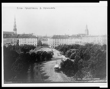 Photo:Riga Latvia 1919 Kalkstrasse Promenade Aerial View Streets Buildings picture