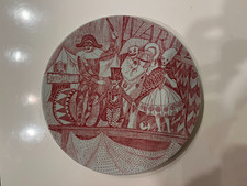 Vintage Nymolle Denmark Paul Hoyrup Circus Pierrot Red Hanging Plate 3851-173 M picture