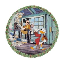 VTG Edwin M Knowles Mickey's Christmas Carol Bah Humbug Plate Disney 1992 8in picture