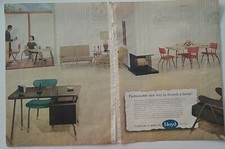 1956 mid-century Lloyd metal furniture Creations vintage two-page ad picture