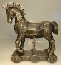 11 inch Trojan Horse Battle of Troy Greek Mythology Statue Bronze Finish picture