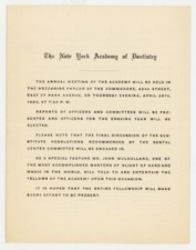 John Mulholland Magic Program 1918 NY Academy Of Dentistry Magician Conjure 9506 picture