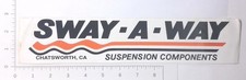 Vintage Sway-A-Way Suspension Components Racing Bumper Sticker picture