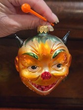 Vtg 1997 Christopher Radko MONSTER MASH Devil Glass Christmas Halloween Ornament picture